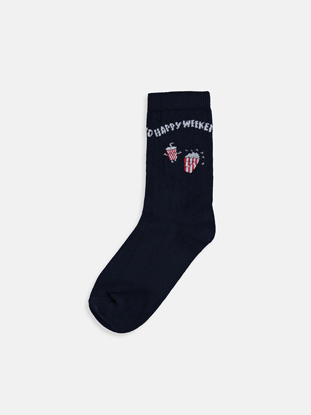 Lacivert Kadın Desenli Soket Çorap-1