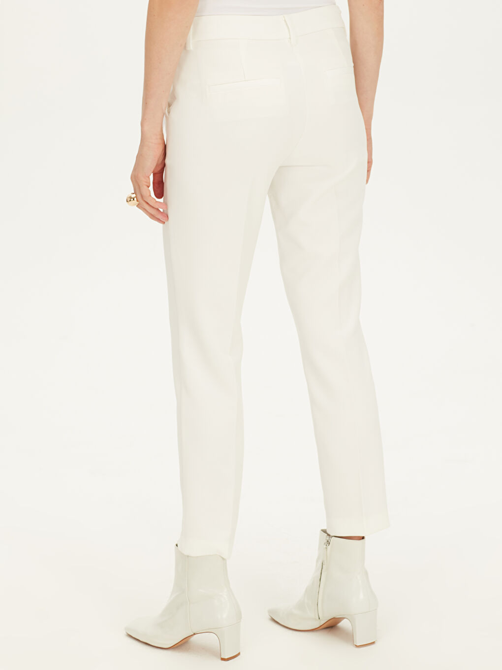 Женщины Белый Брюки-1