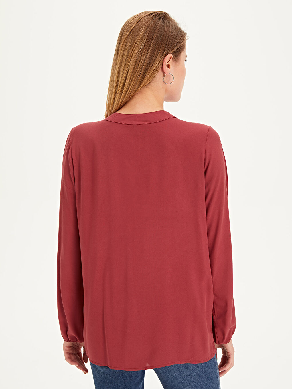 Açık Bordo Bluz-3