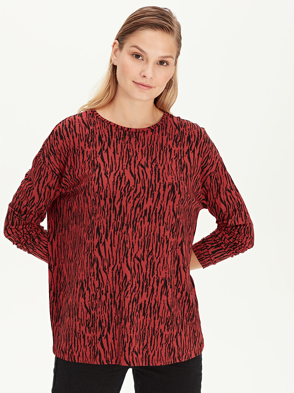 Женщины Оранжевый футболка-1