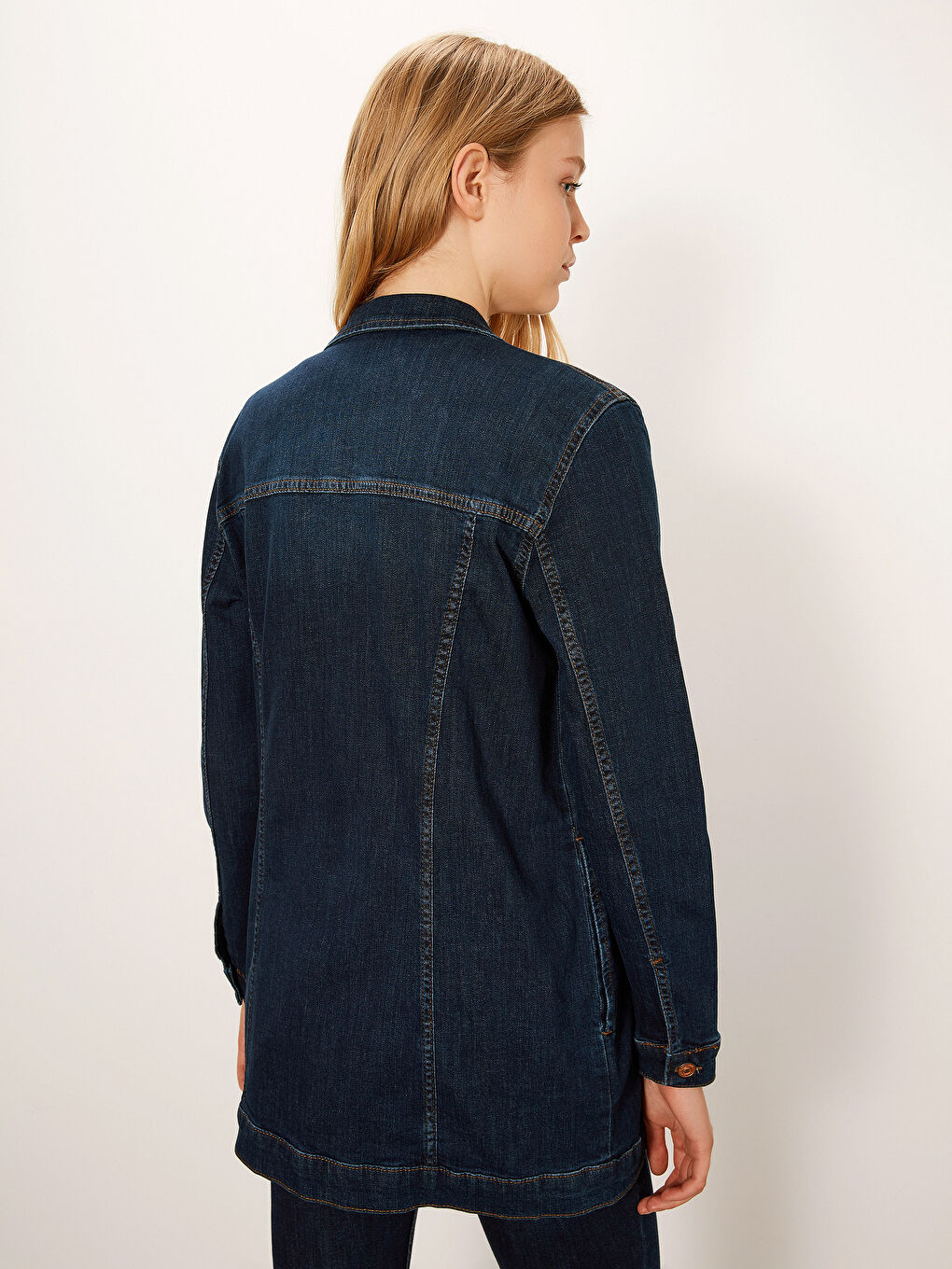 İndigo Dar Fit Kadın Jean Ceket-2