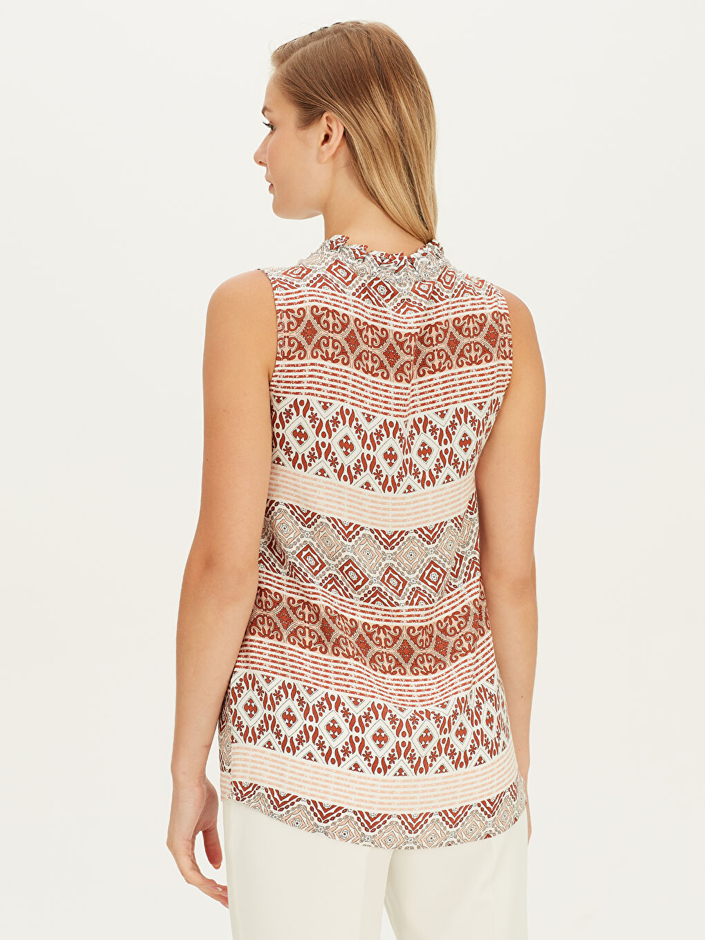 Kahverengi Standart Fit Askılı Kadın Gömlek-3