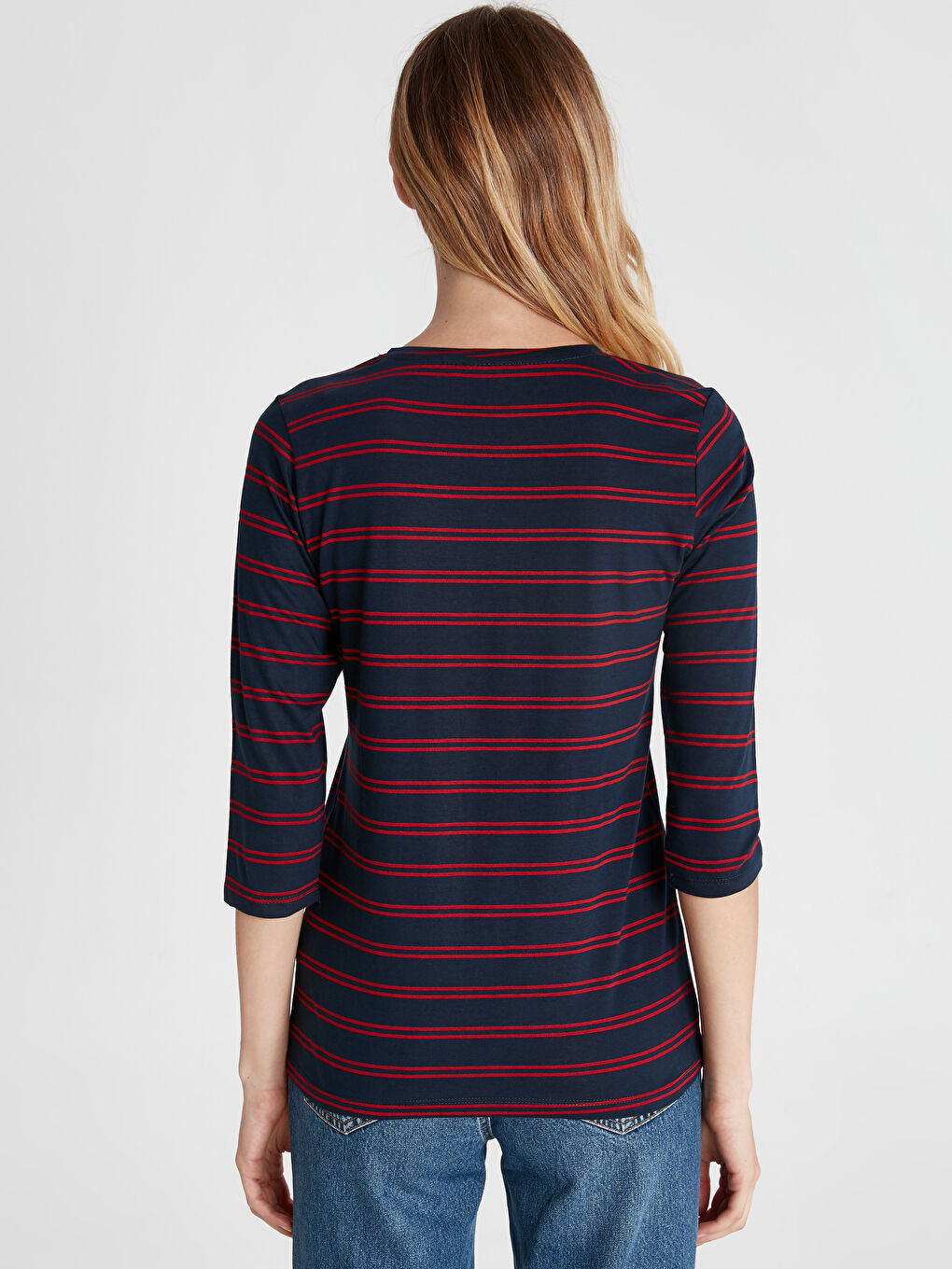 Kırmızı Bisiklet Yaka Kadın Tişört-2