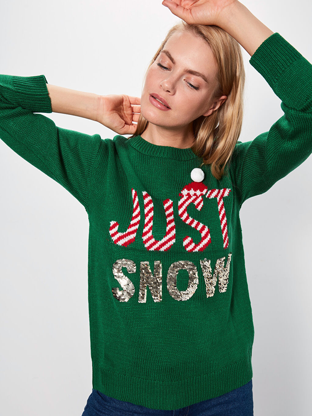 Crew Neck Long Sleeve Women's Sweater