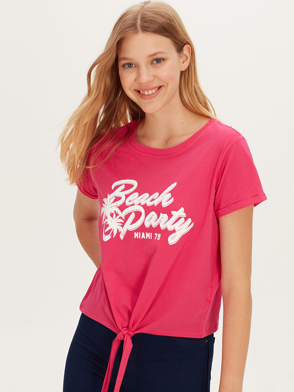 Fuşya Tişört-1