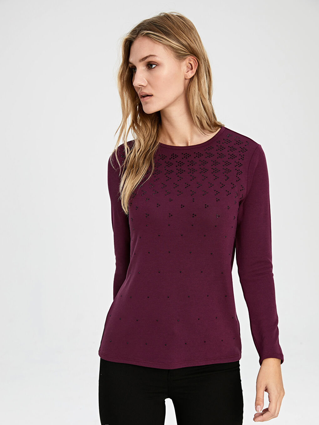 Flexible Printed Applique Long Sleeve Shirts-1