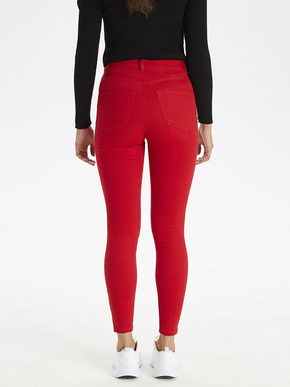 Kırmızı Jüpiter Süper Skinny Fit Kadın Jean Pantolon-2