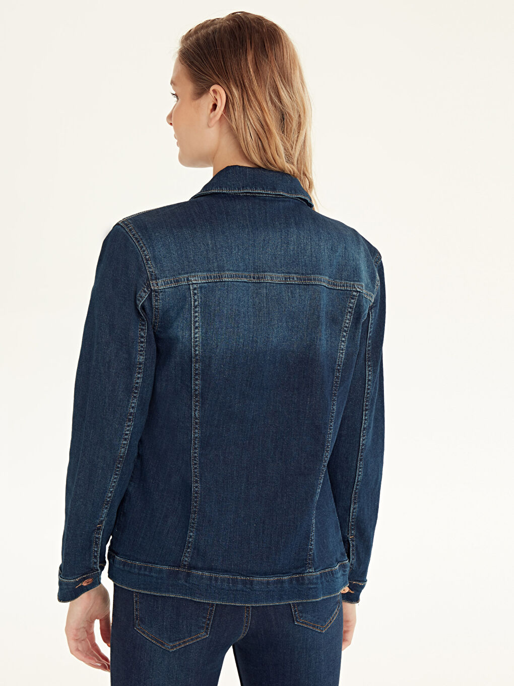 İndigo Standart Fit Kadın Jean Ceket-3