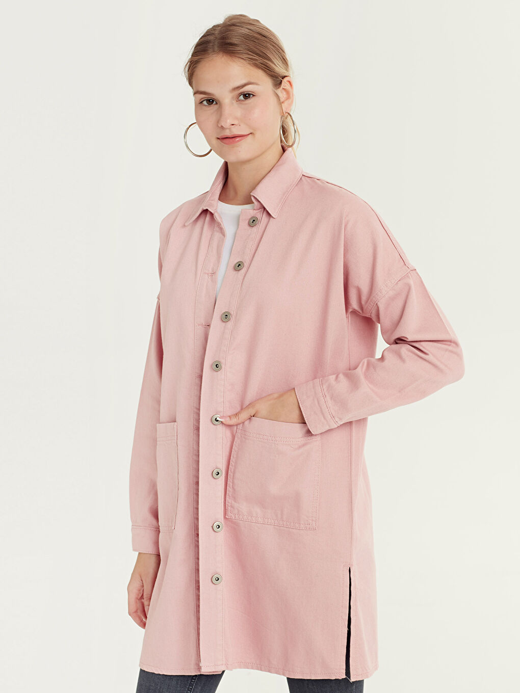 Woman PINK Denim Jacket-1