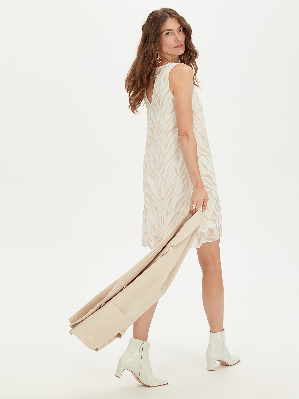 LCW Vision Woman ECRU Dress -9WL024Z8-LRA