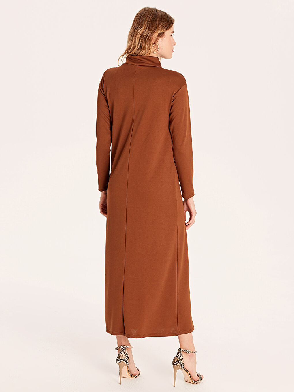 Kahverengi Elbise-3