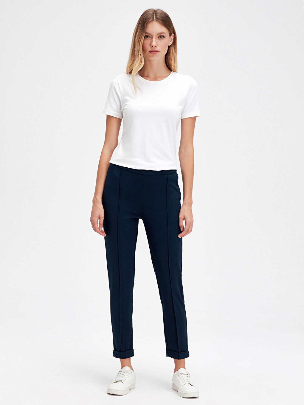 LCWAIKIKI Basic Wrist Length Women's Interlock Pants -9WL128Z8-E1J