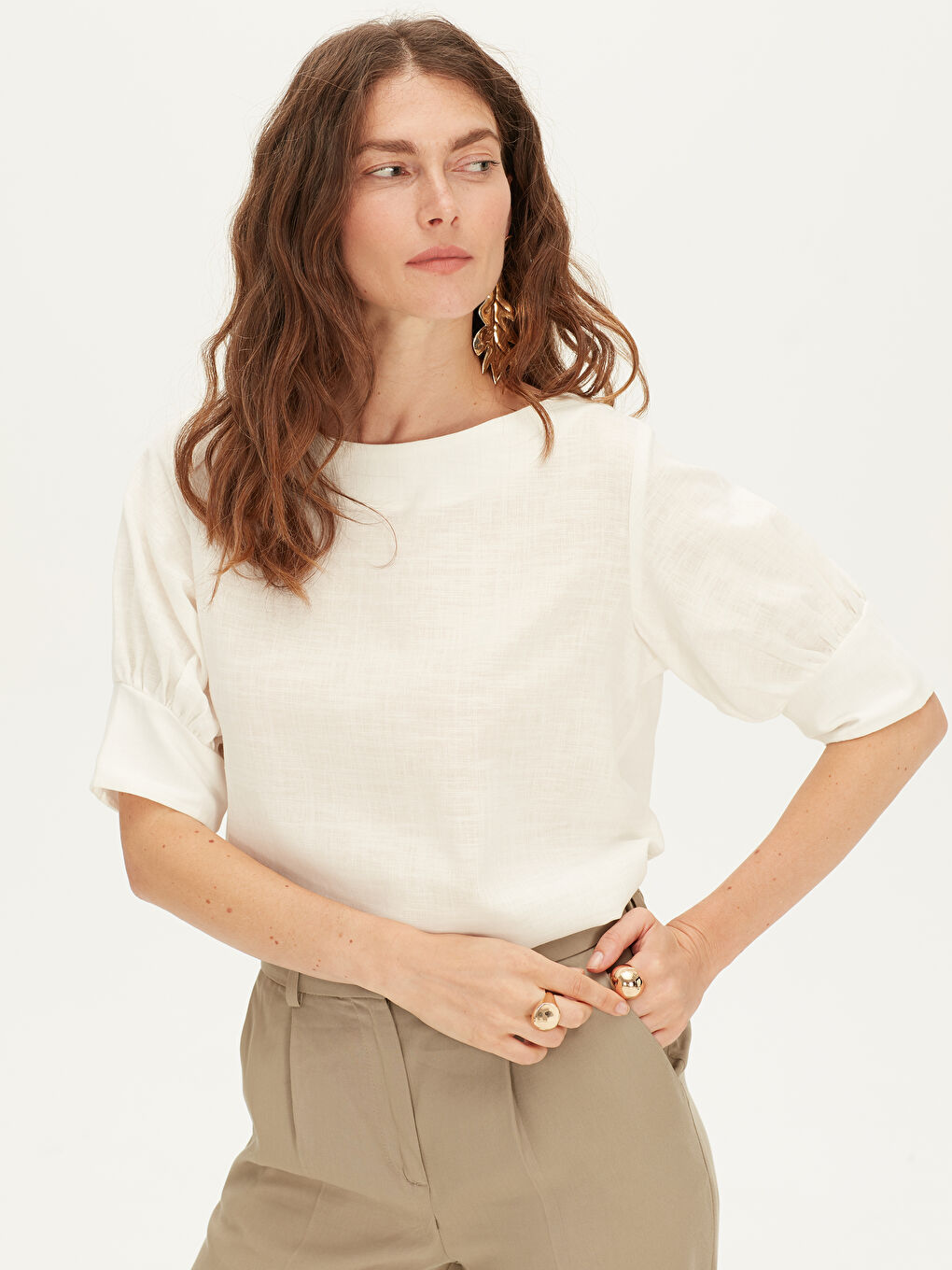 Kırık Beyaz Bluz-1