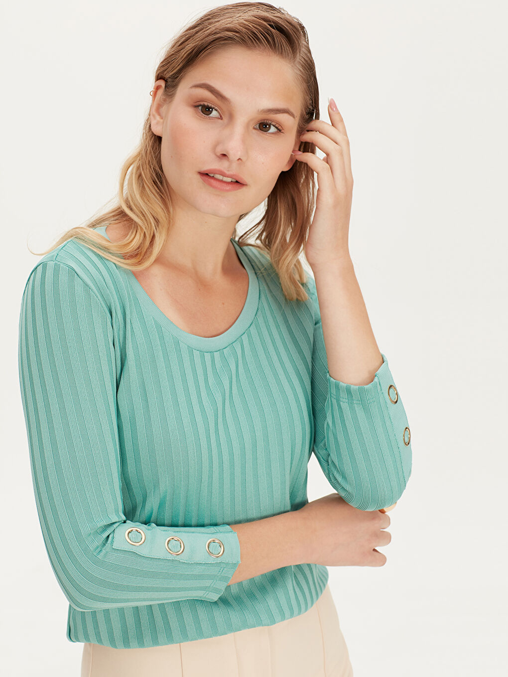 Mat Turkuaz Tişört-2