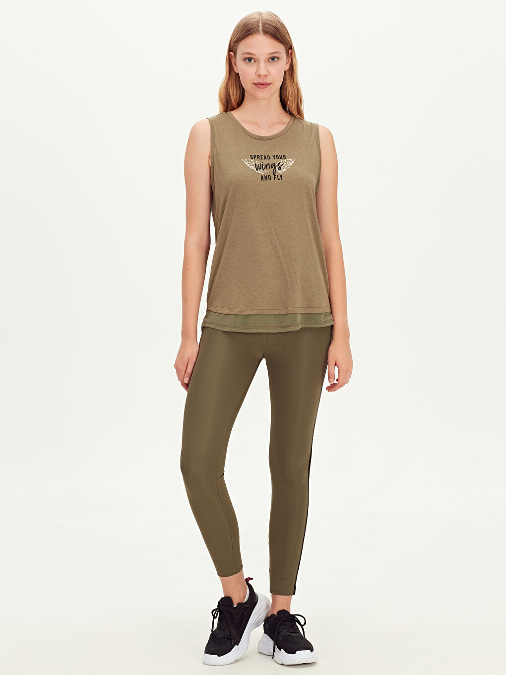 Leggings de sport KAKI Femme-1