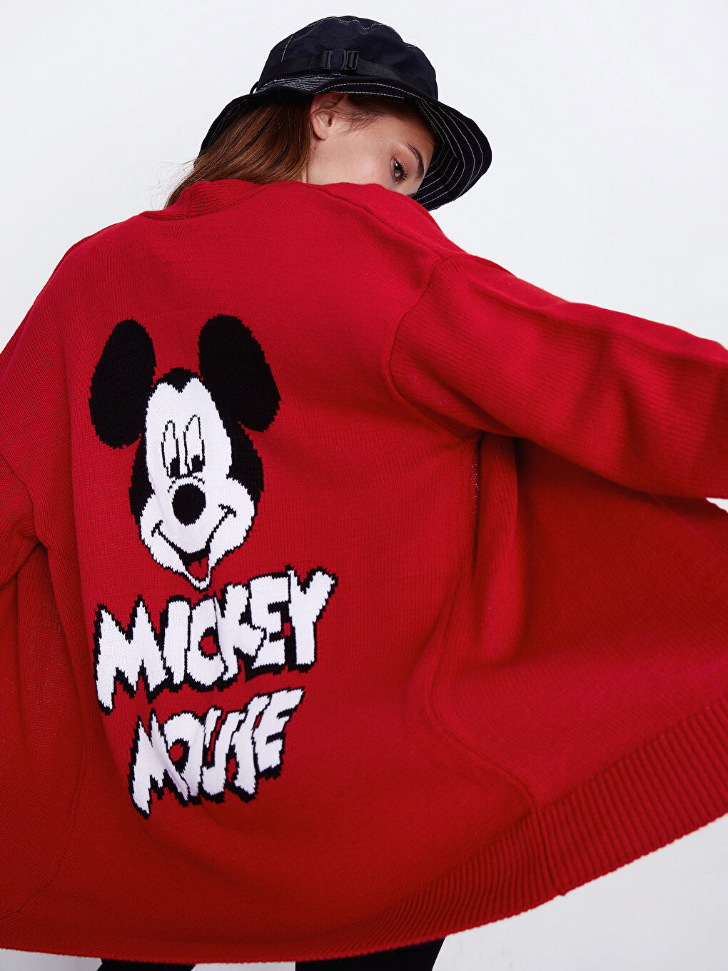 V жағалы ұзын жең әйелдерге арналған кардиган