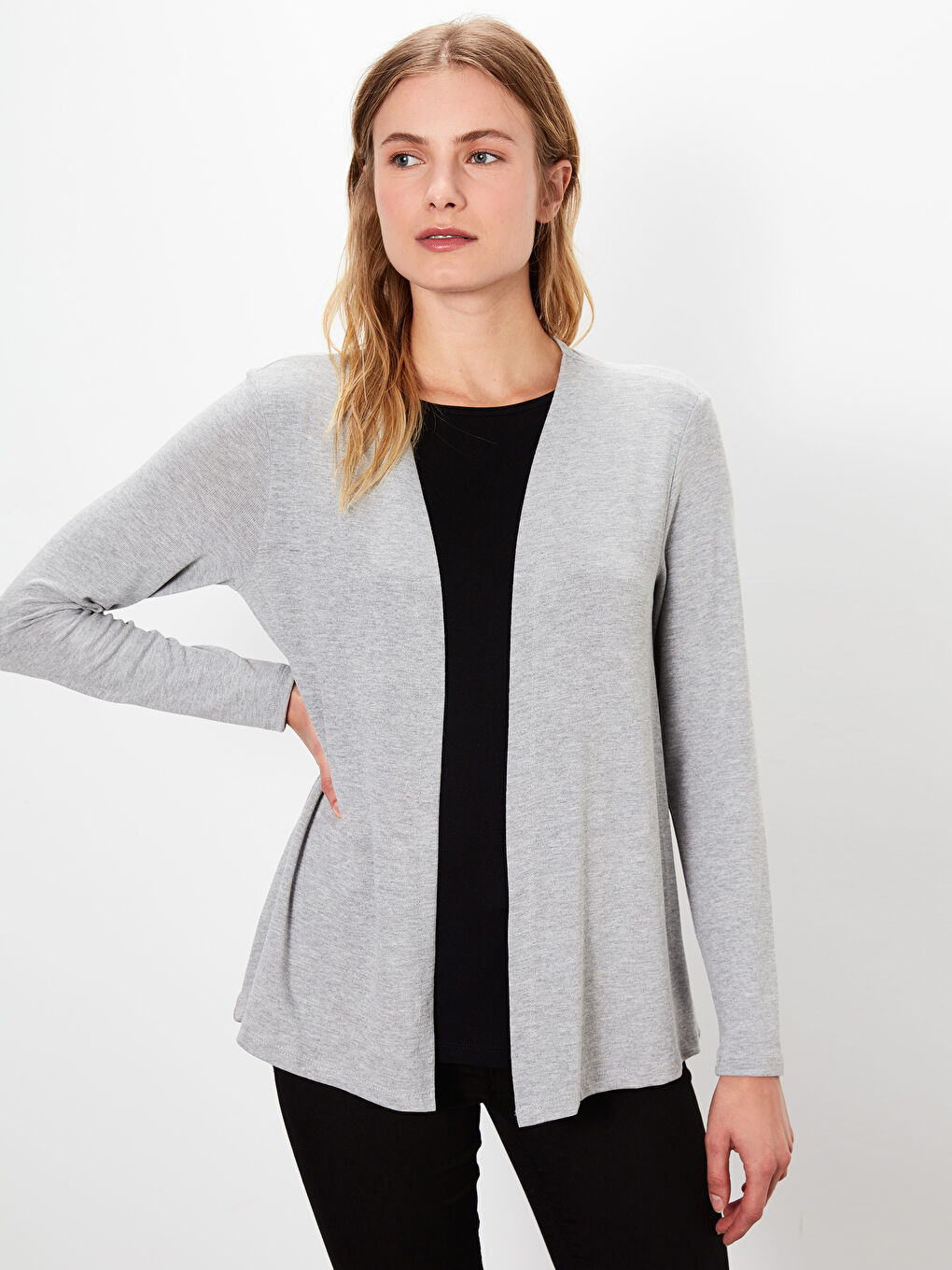 Gri Melanj Tişört-1