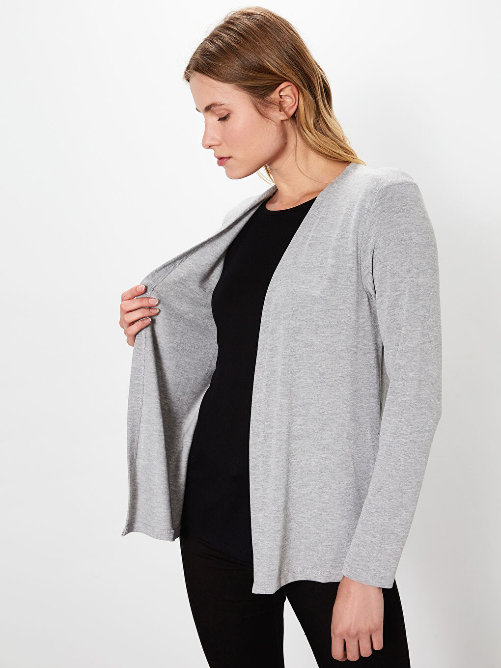 Gri Melanj Tişört-2