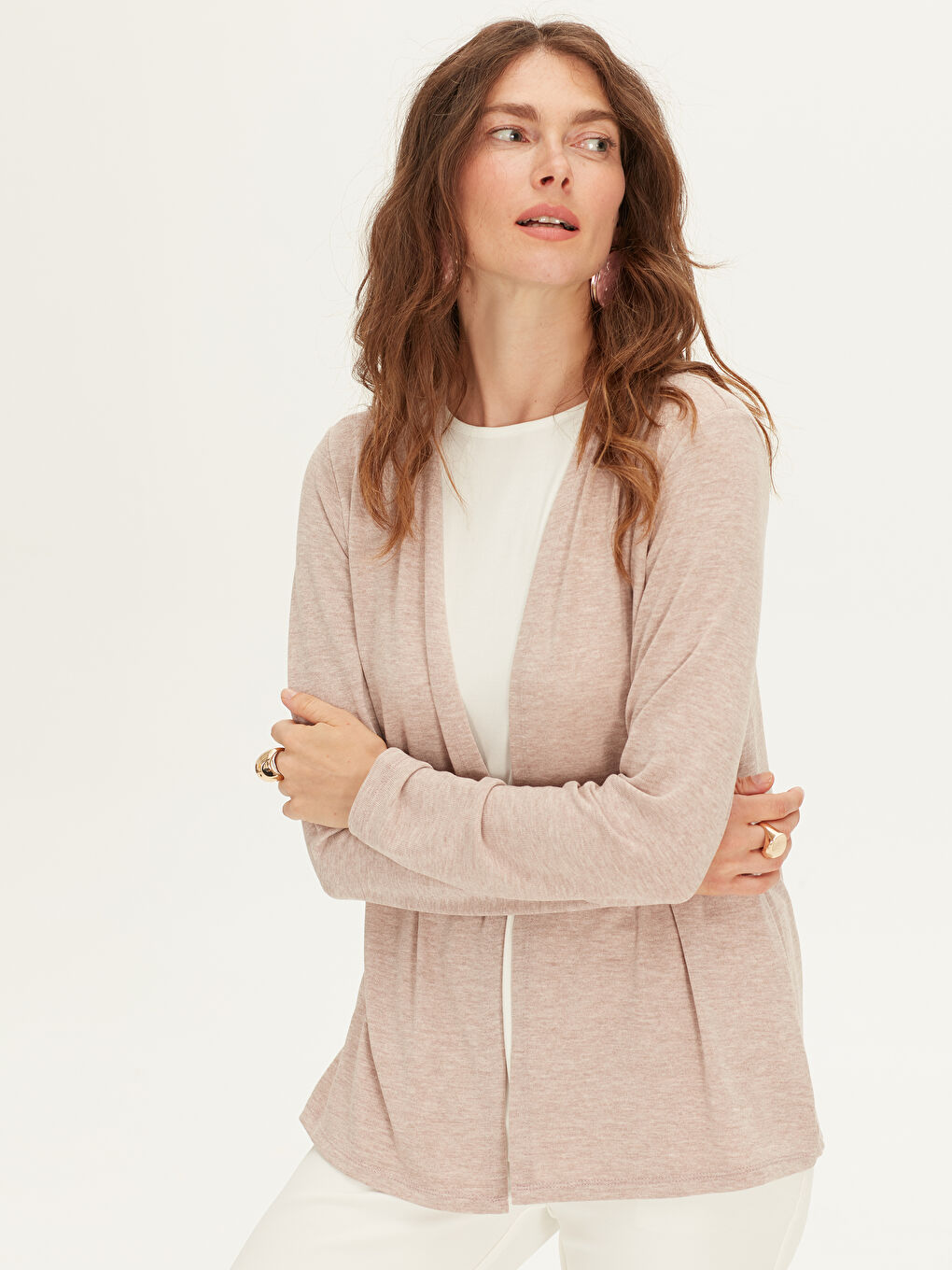 Bej Melanj Tişört-1