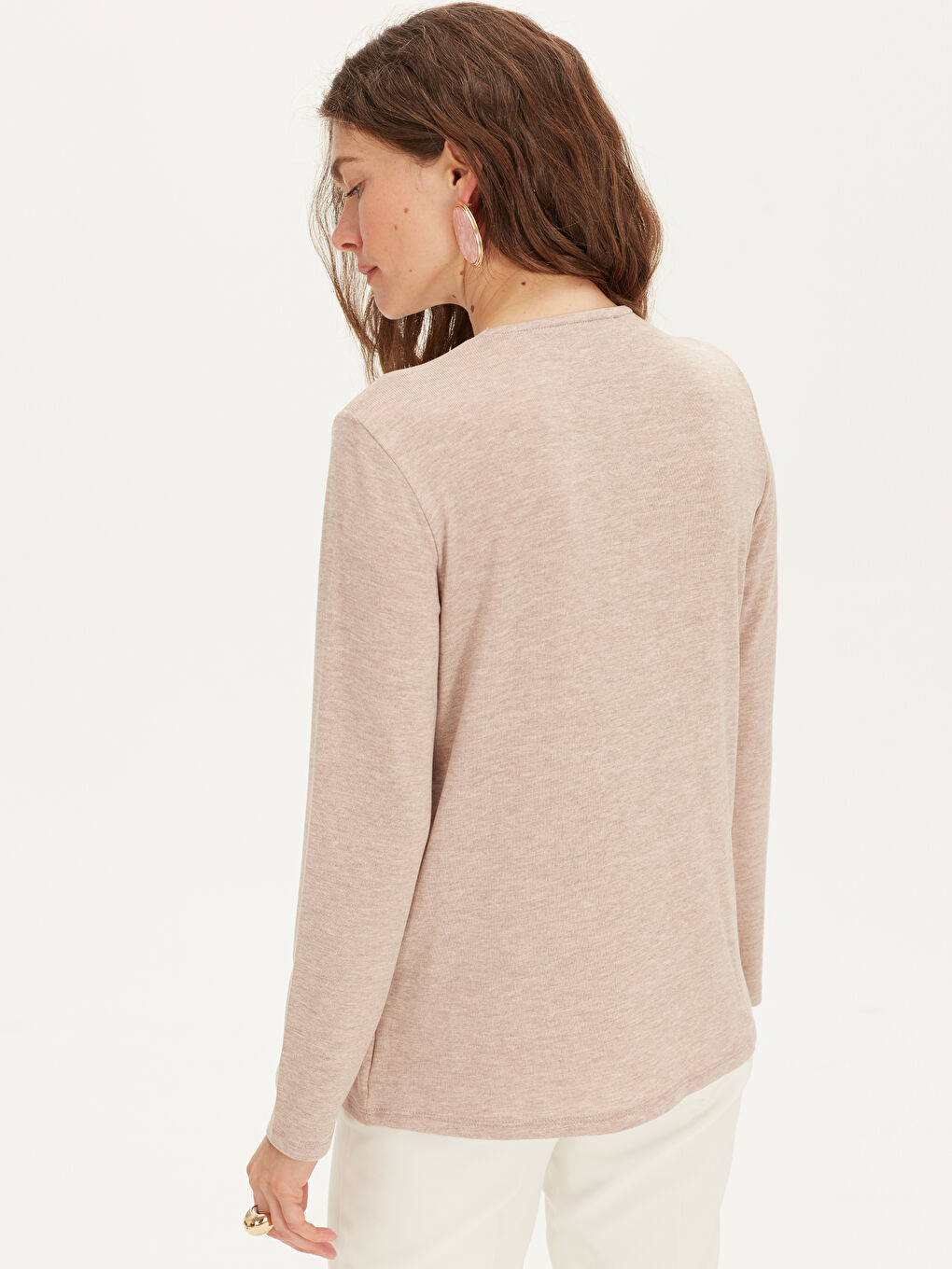 Bej Melanj Tişört-3