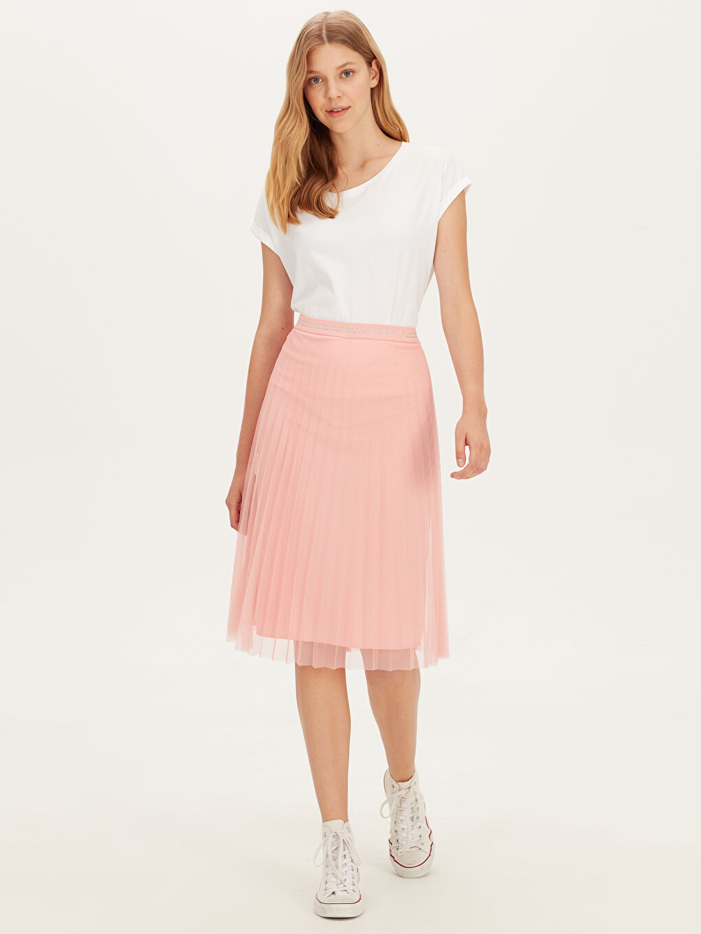Pembe Tül Kadın Etek