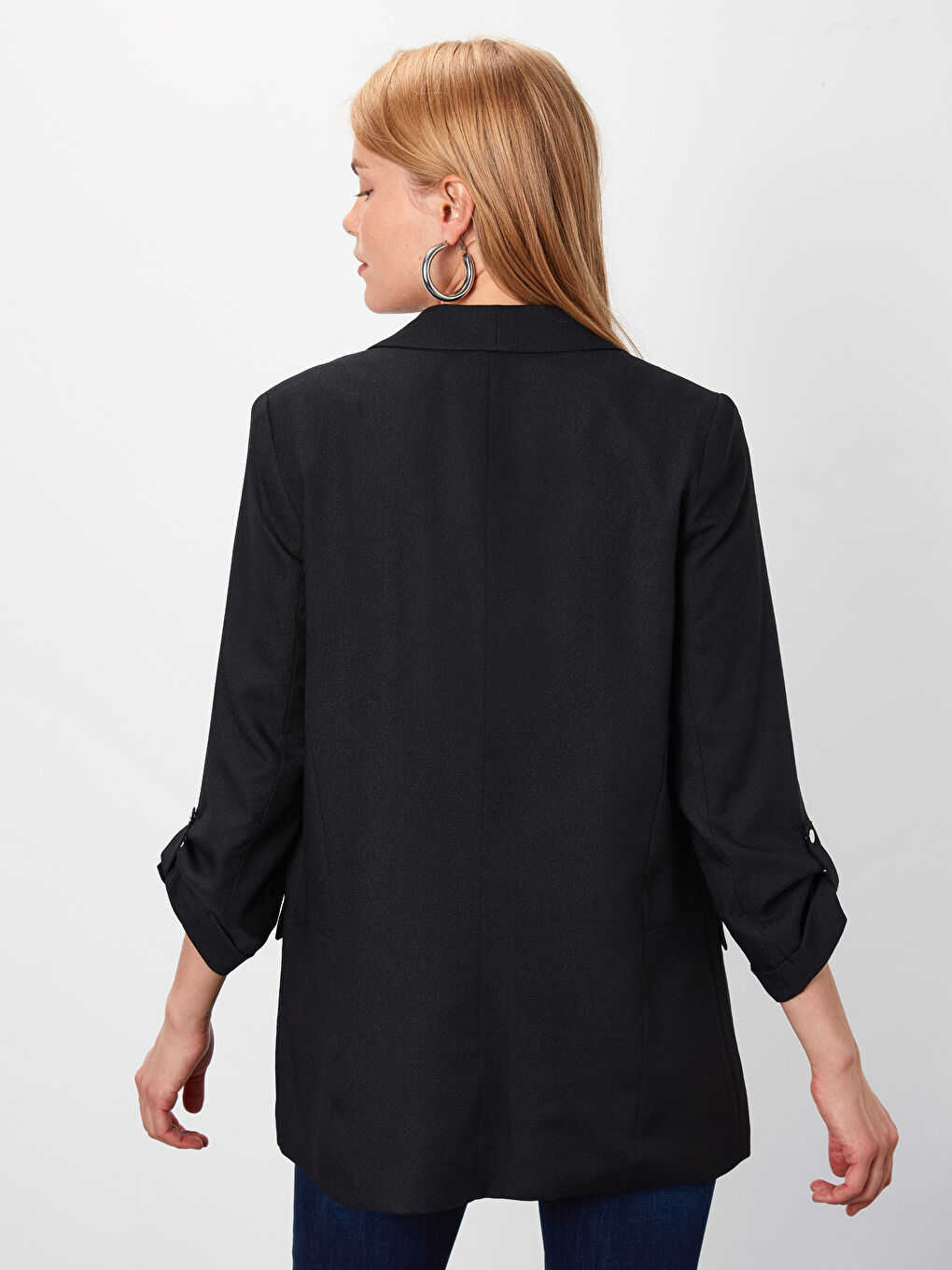 Siyah Regular Fit Blazer Ceket-3