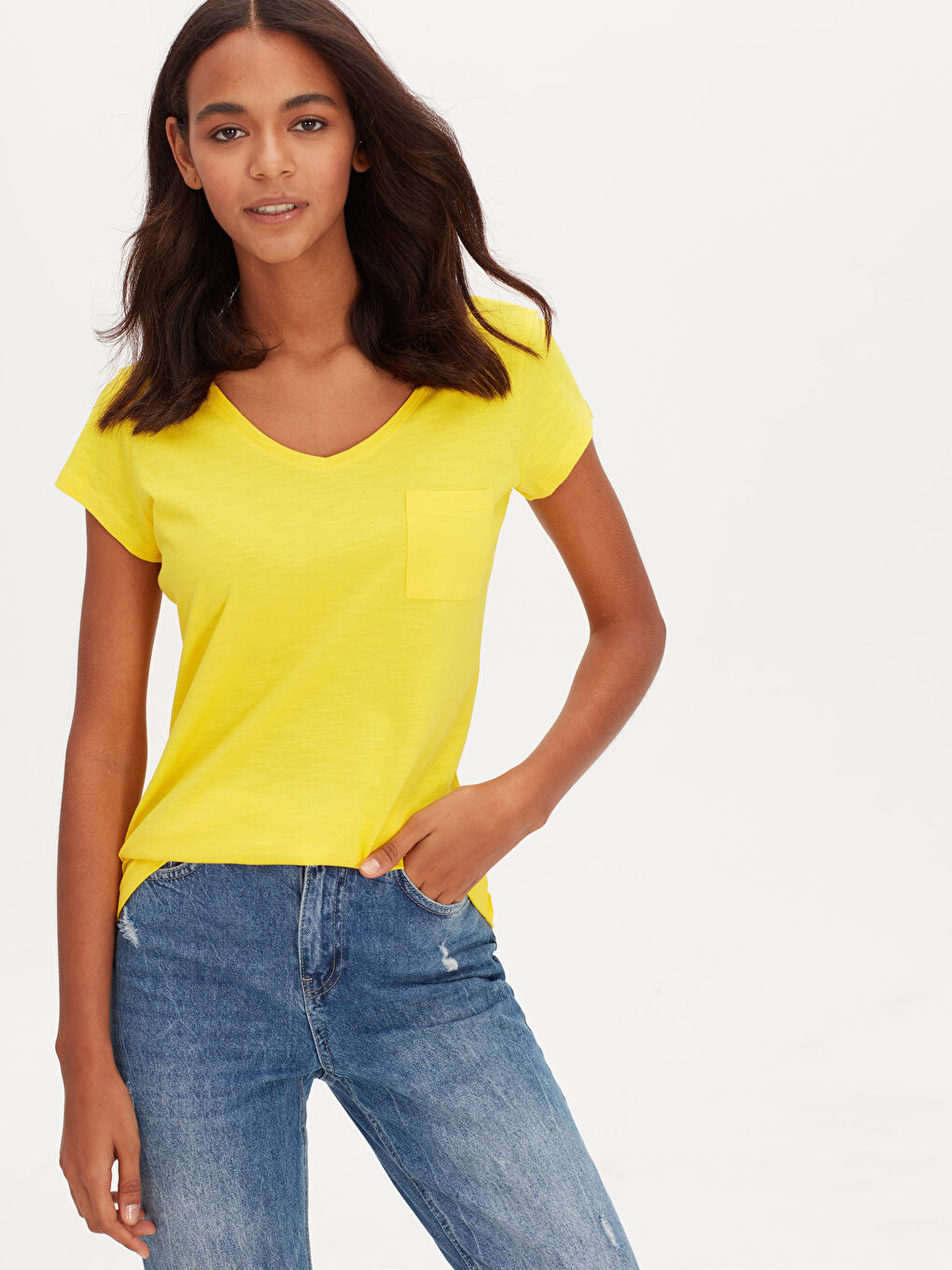 Canlı Sarı Tişört-1