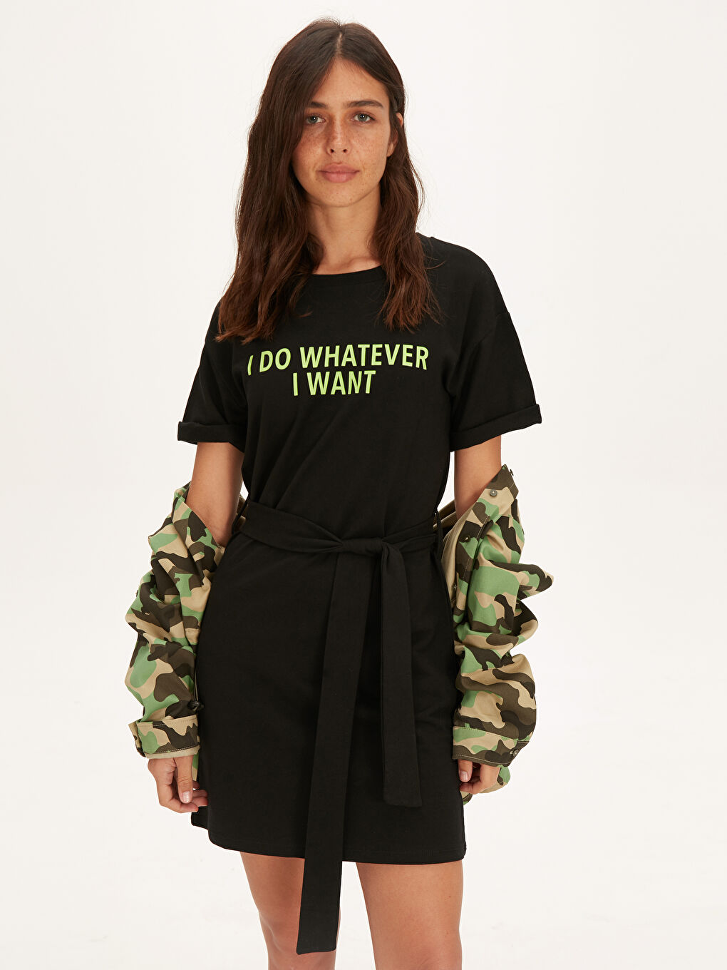 Siyah Kısa Kollu Kadın Elbise-1