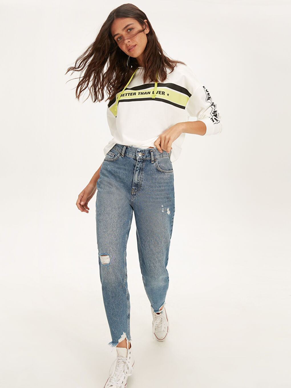 Orta İndigo Rodeo Jean Pantolon-1