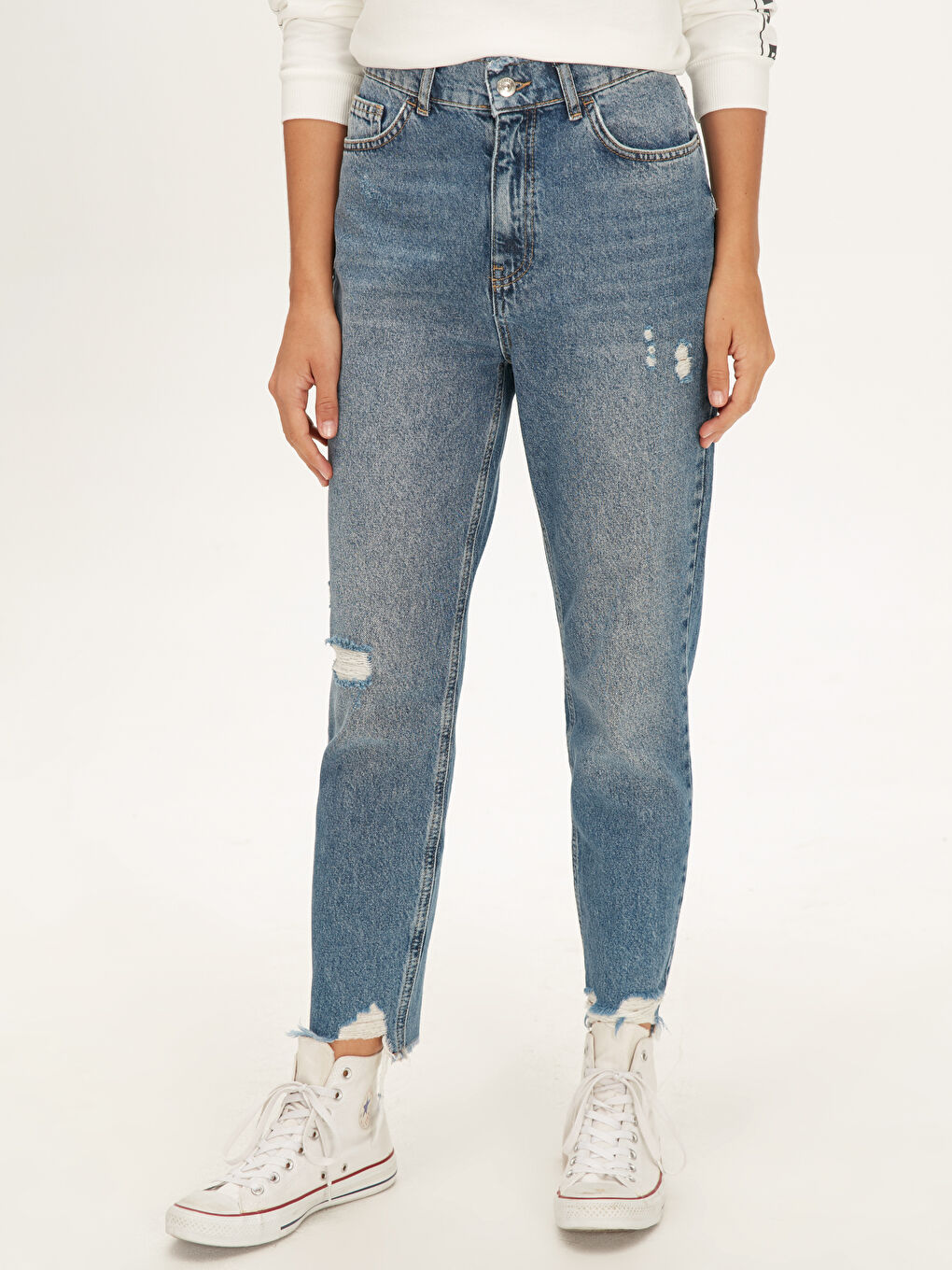 Orta İndigo Rodeo Jean Pantolon-2