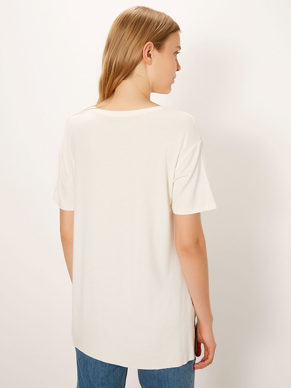 Crew Neck Short Sleeve Women's T-Shirt-2