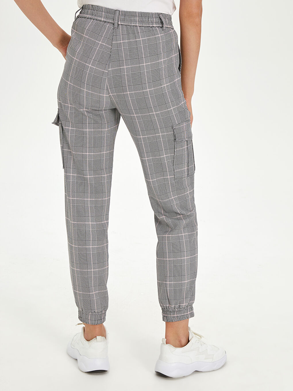 Woman PINK Cargo Trousers-3