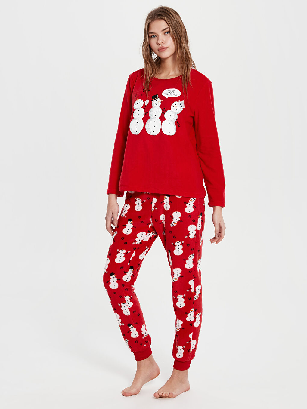 Ensemble de pyjama ROUGE Femme