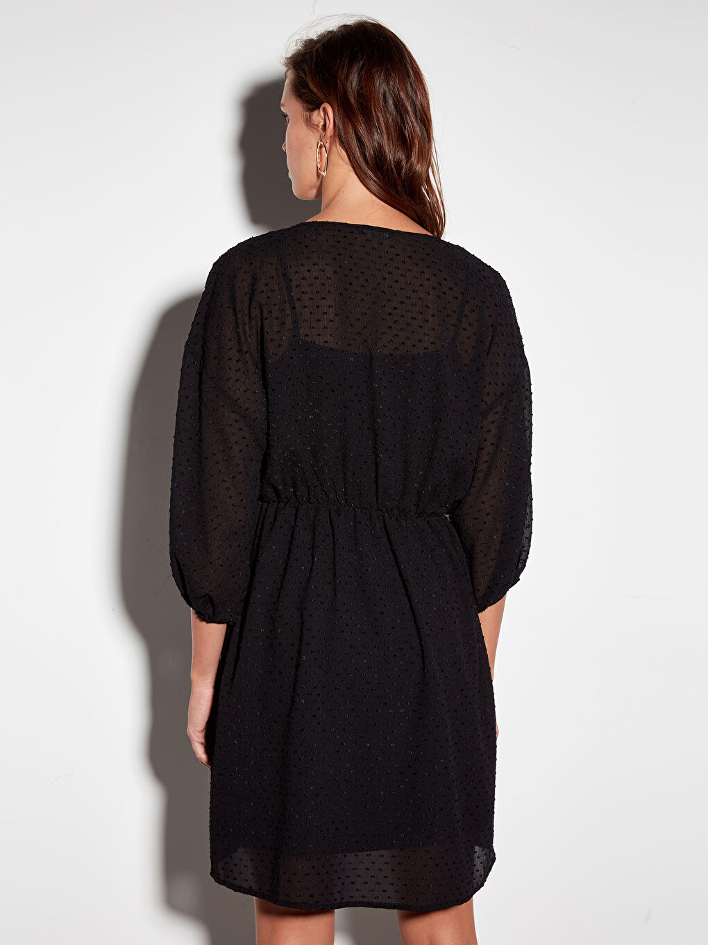 LCW Vision V-Neck Patterned Women's Dress -9WM409Z8-CVL