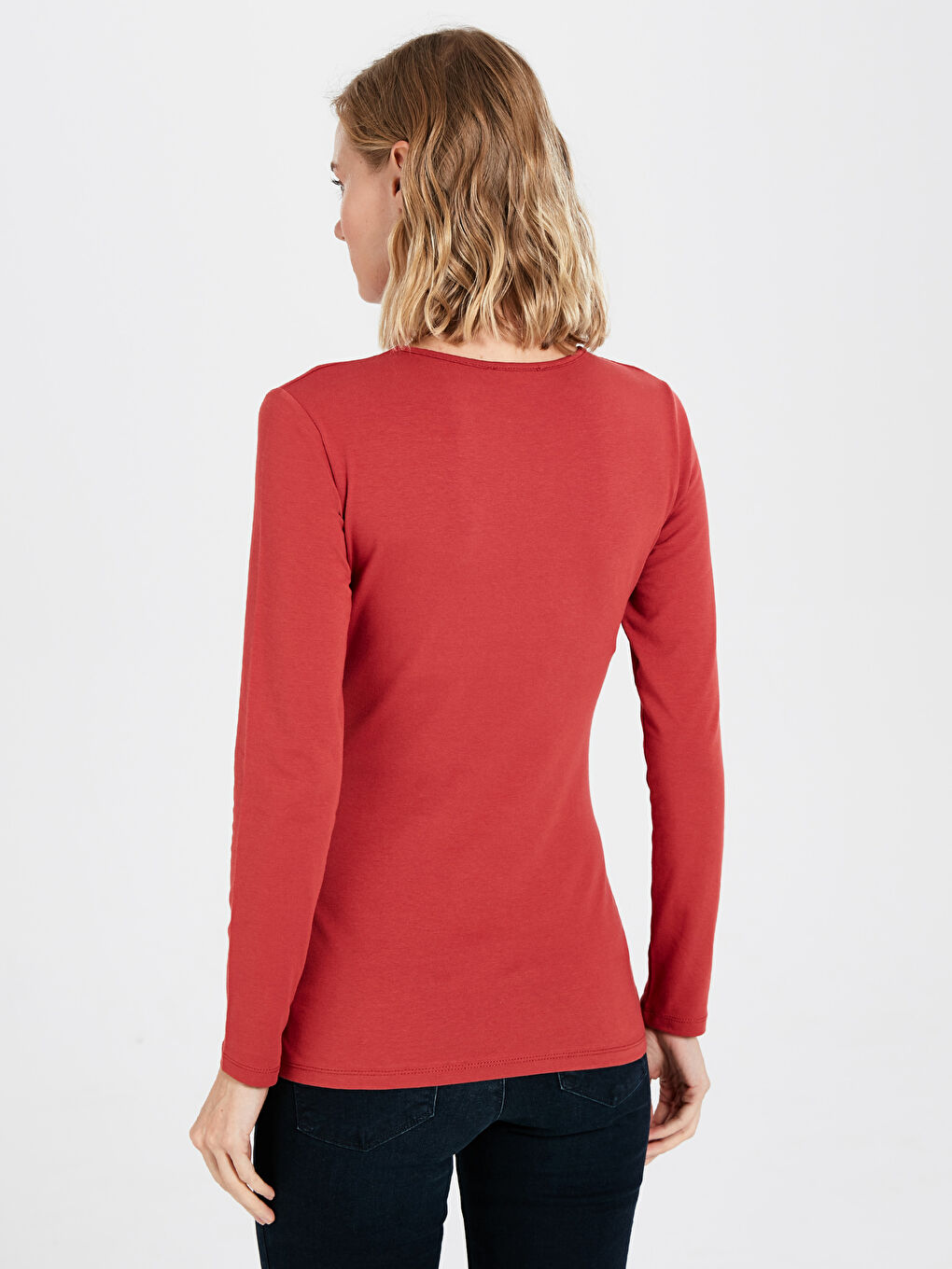 Crew Neck Long Sleeve Maternity T-Shirt-3