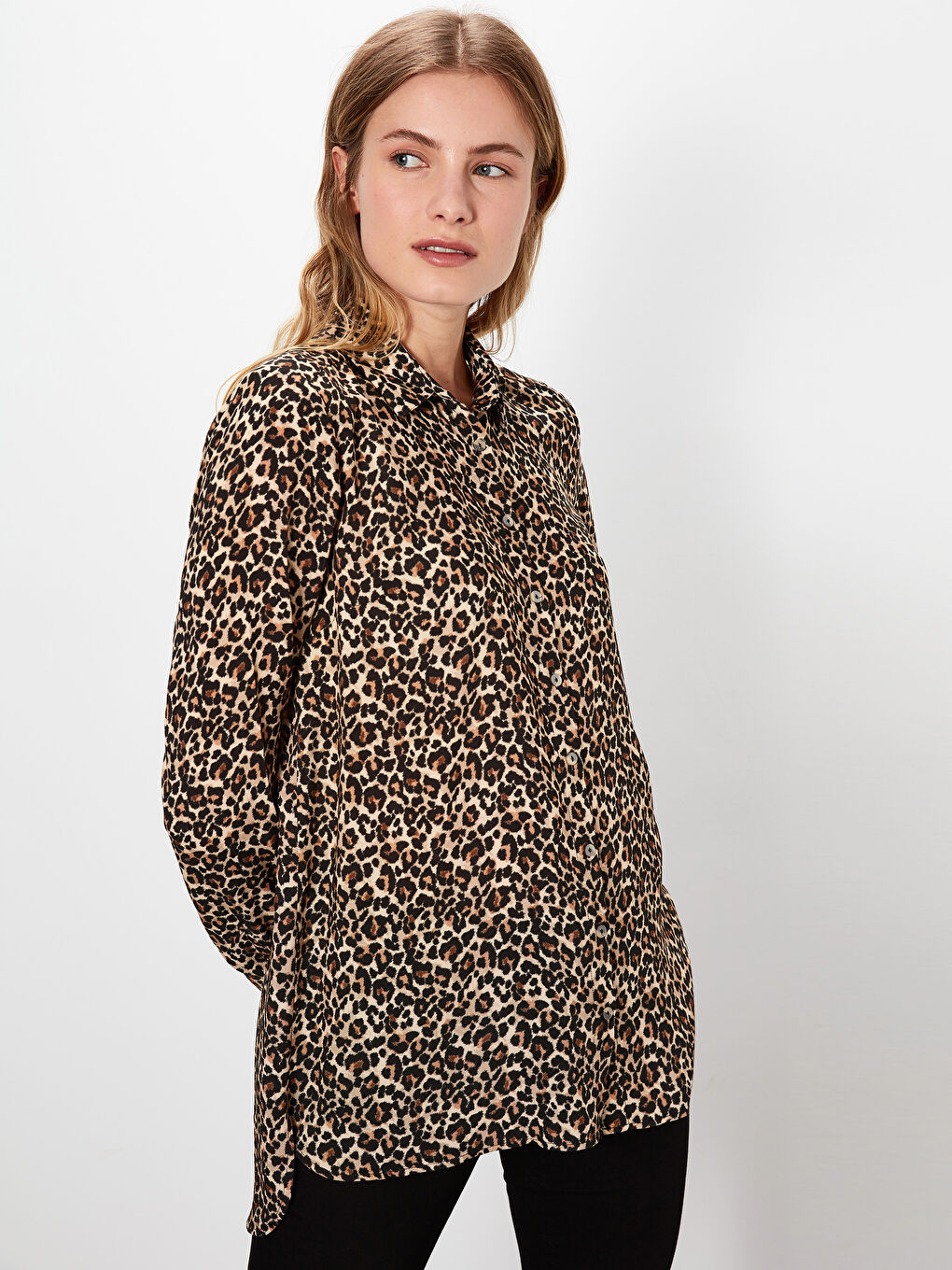 Женщины Коричневый Рубашка-1