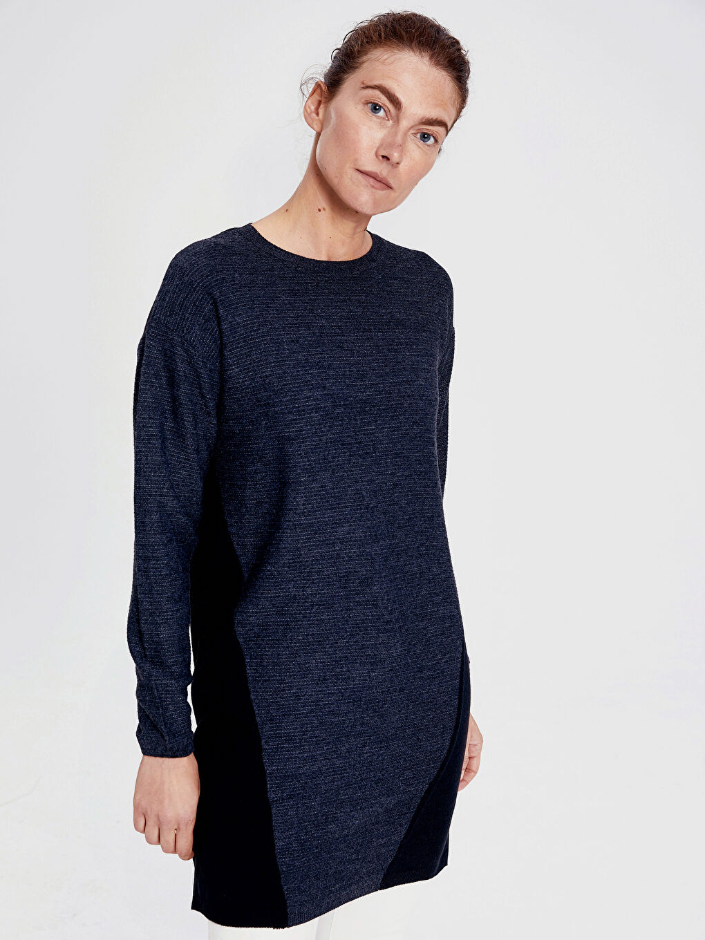 Siyah Bisiklet Yaka Kadın Tunik-1