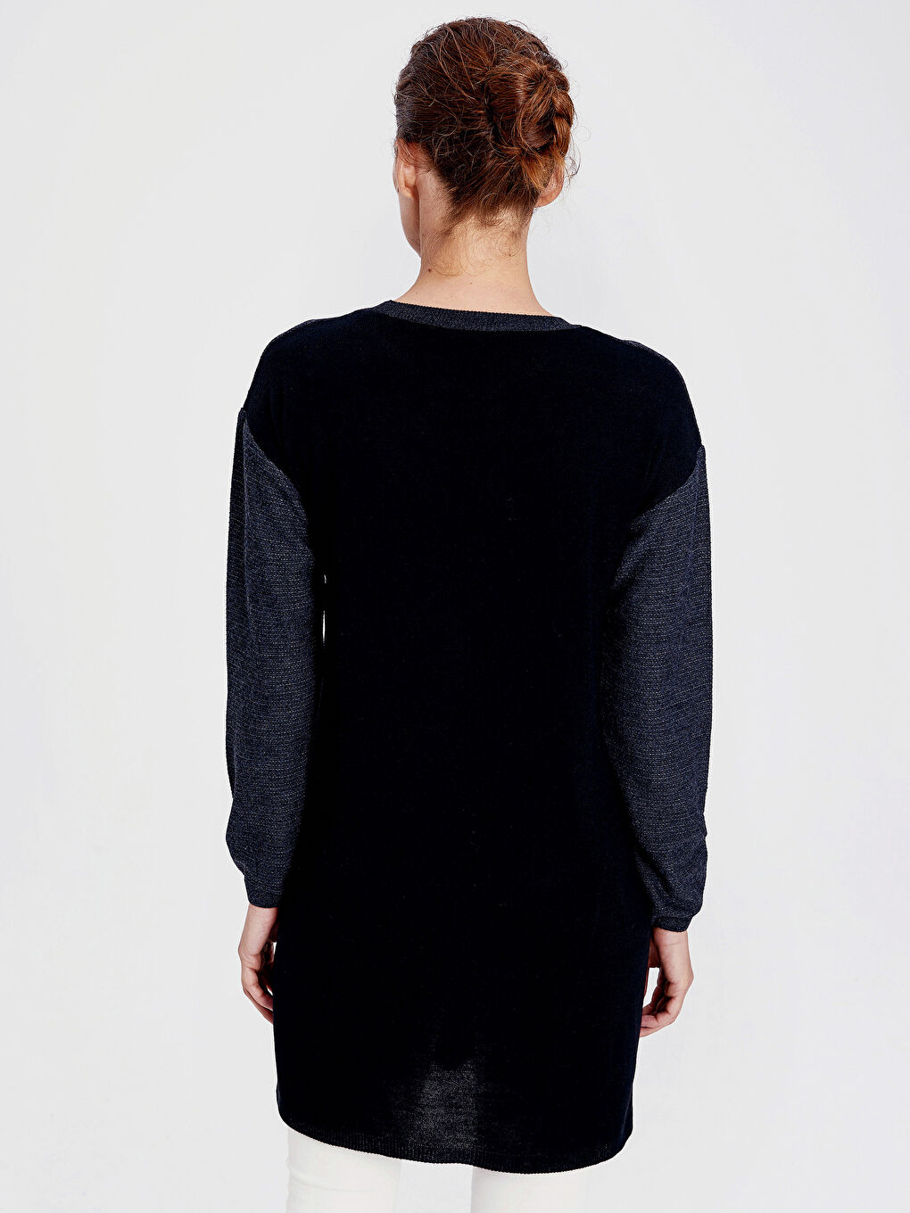 Siyah Bisiklet Yaka Kadın Tunik-3