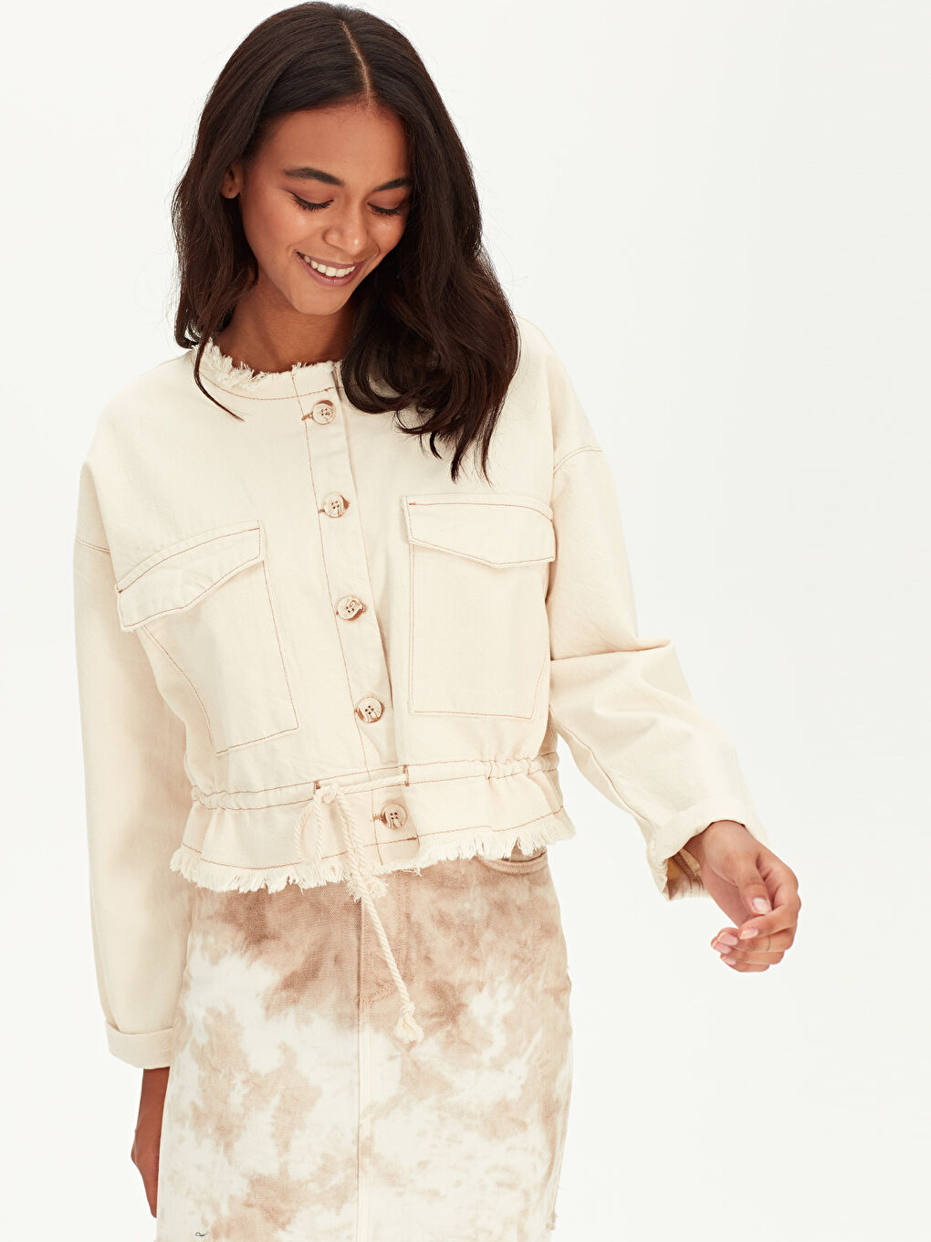 Woman ECRU Denim Jacket