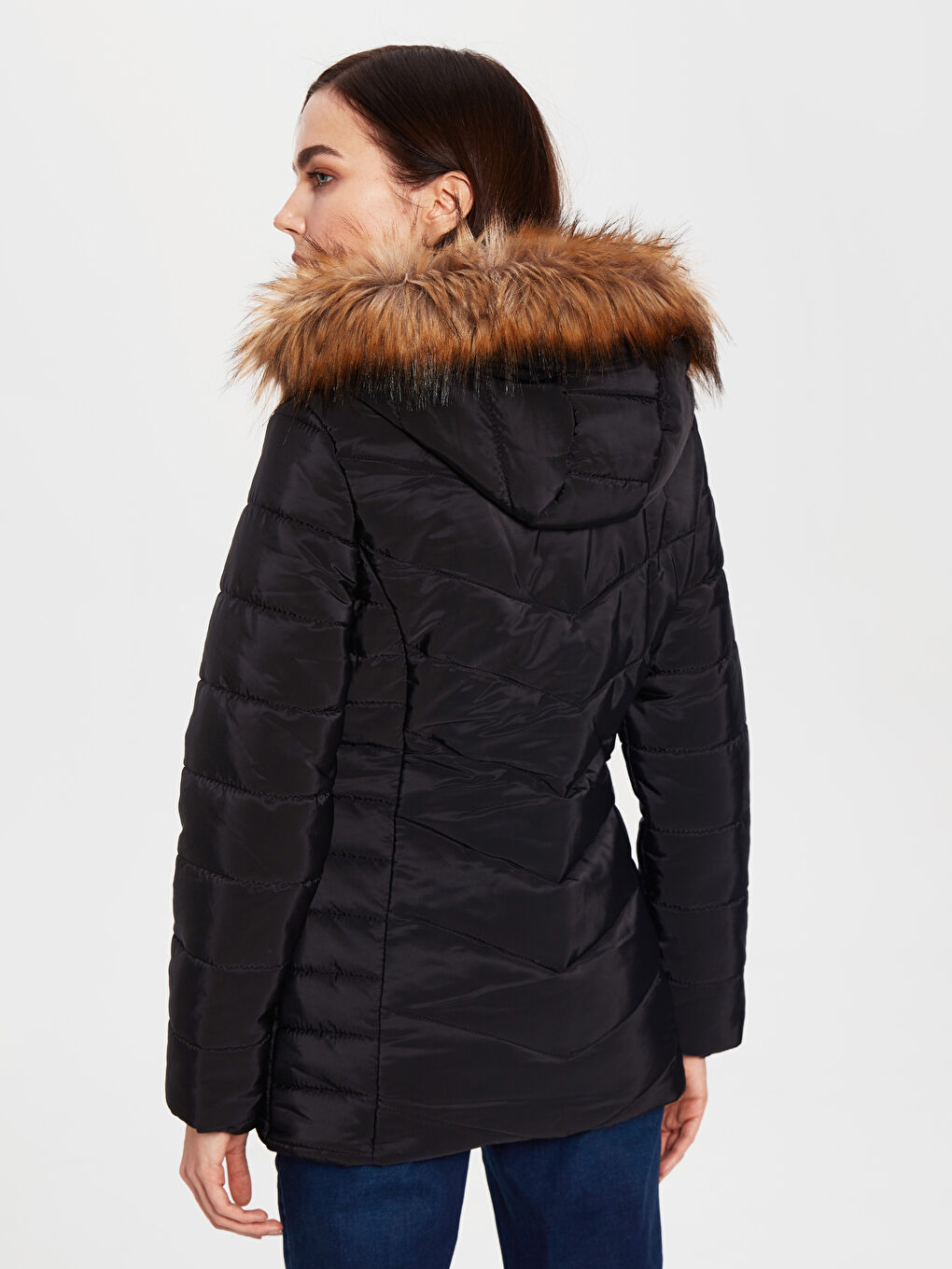 Yeni Siyah Şişme Mont-4