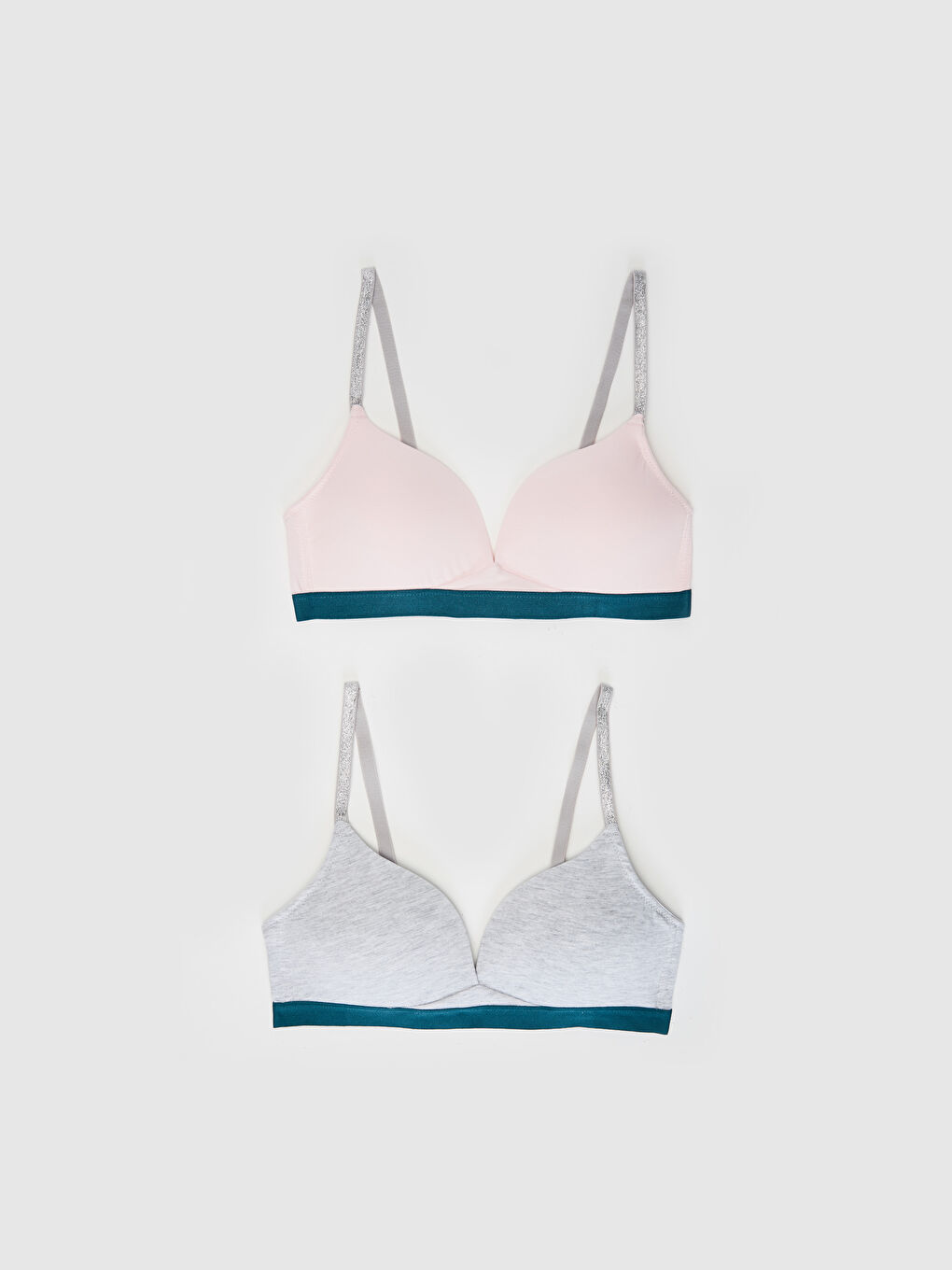 Pembe Balenli Pamuklu Damla Sütyen 2'li