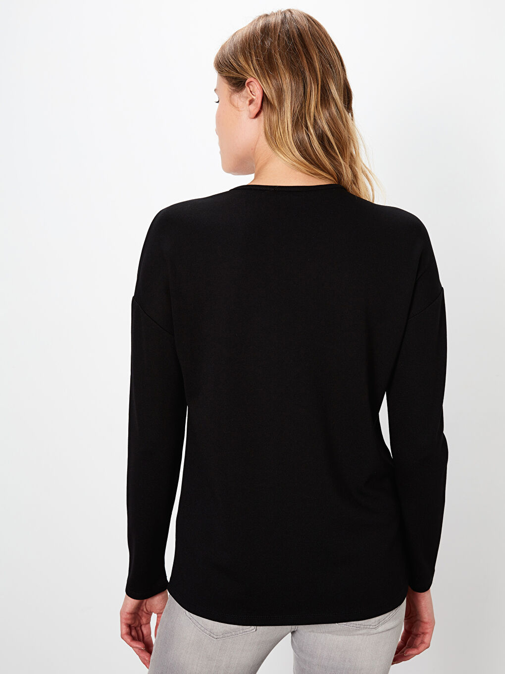 Gri Melanj Tişört-1