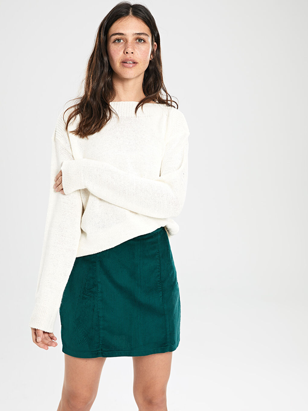 Fustă Mini din Catifea pentru Femei Croiala A