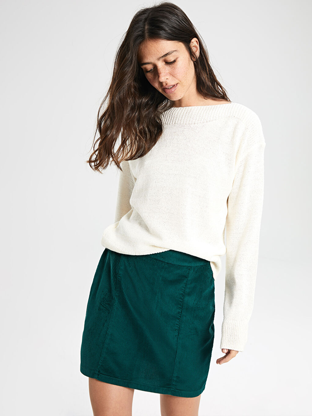 Fustă Mini din Catifea pentru Femei Croiala A-1