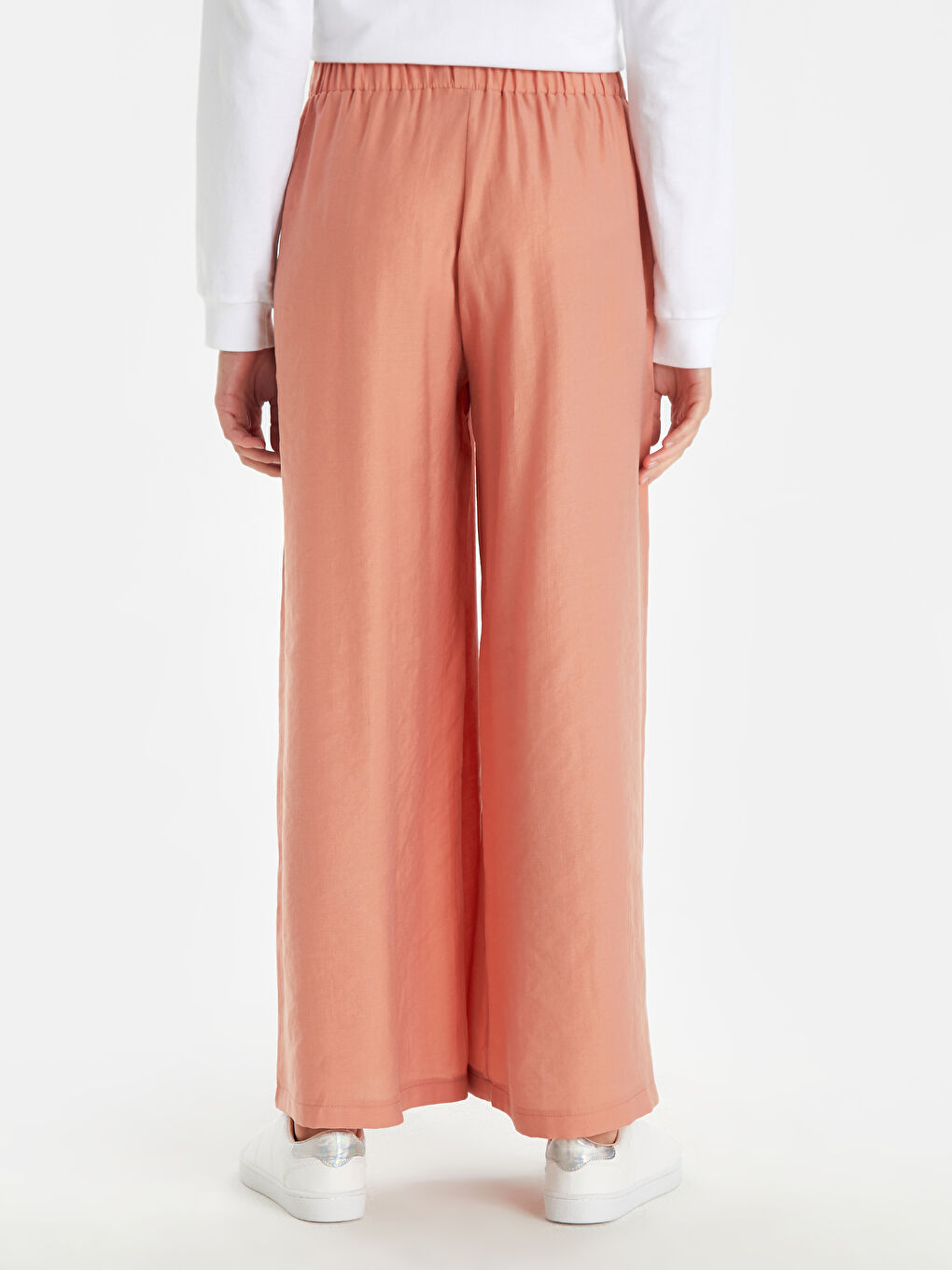 Pembe Rahat Kalıp Kadın Pantolon-2