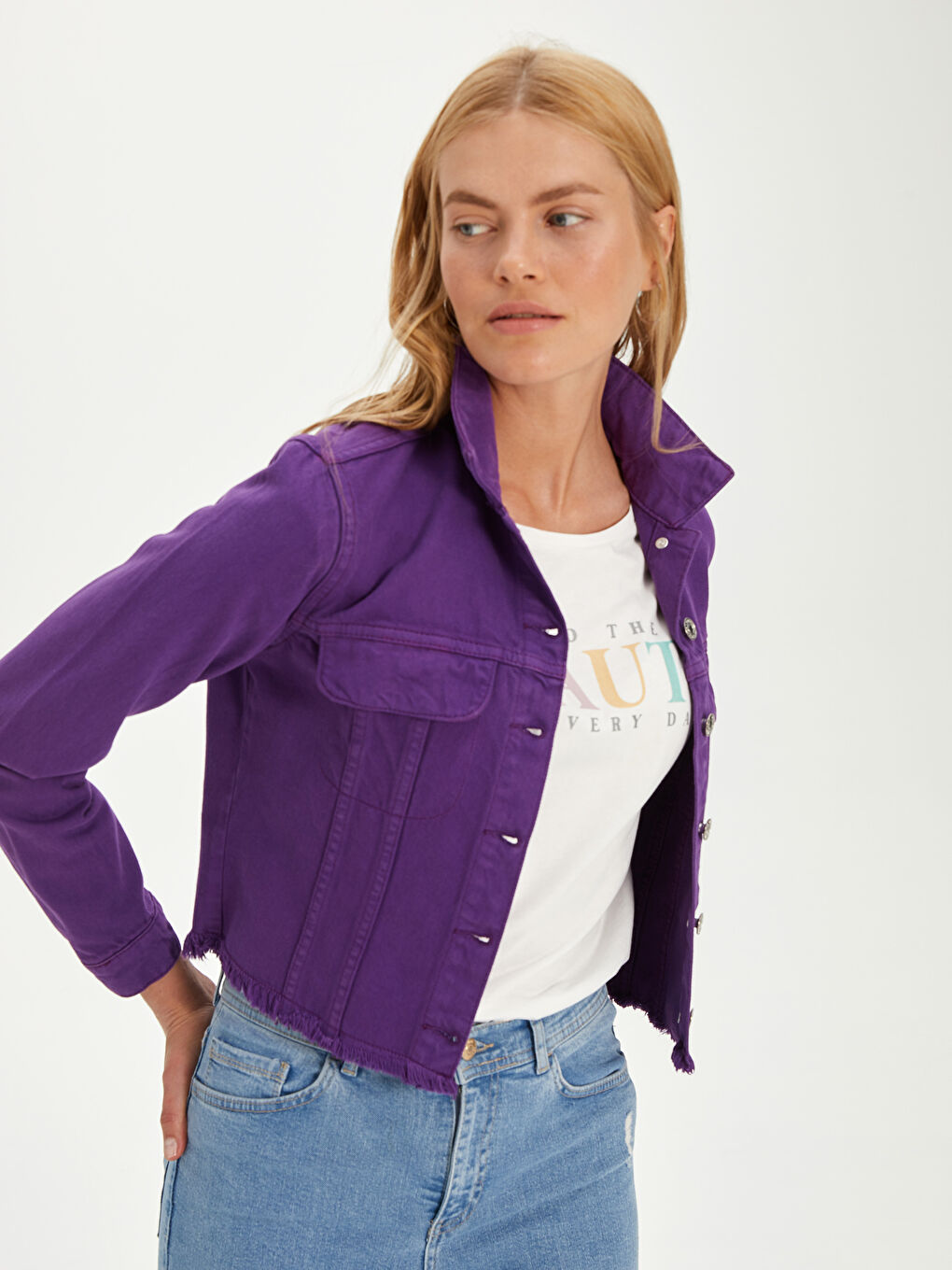 Veste en jean VIOLET Femme-1