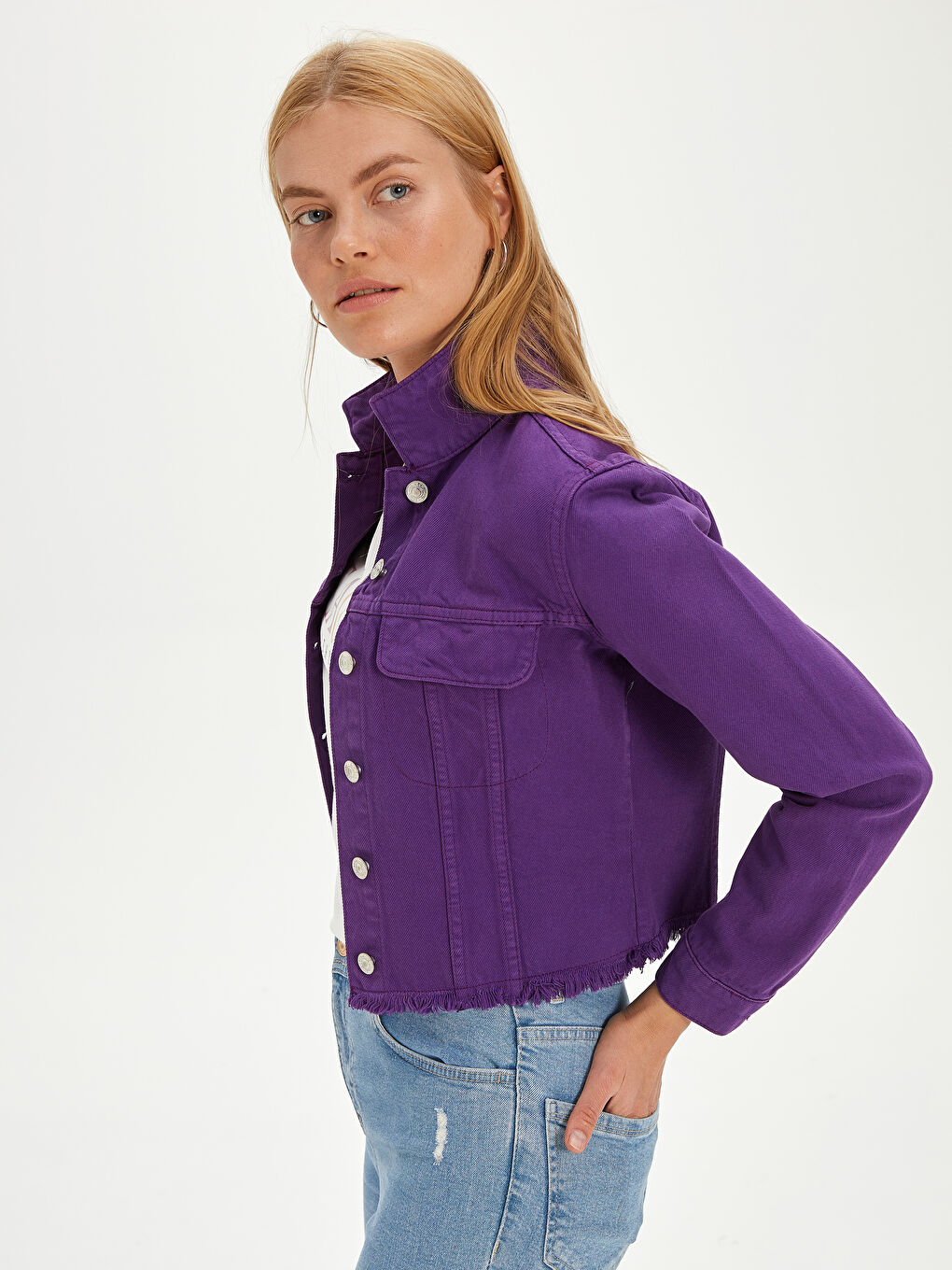 Veste en jean VIOLET Femme-2