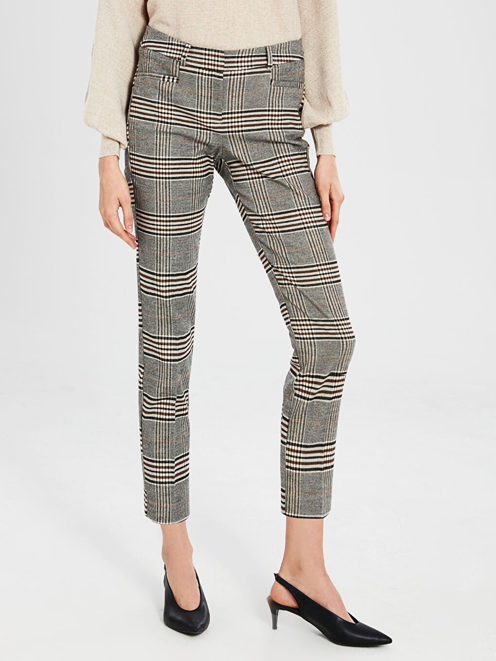 Брюки Женские Сигареты Тканевые-1