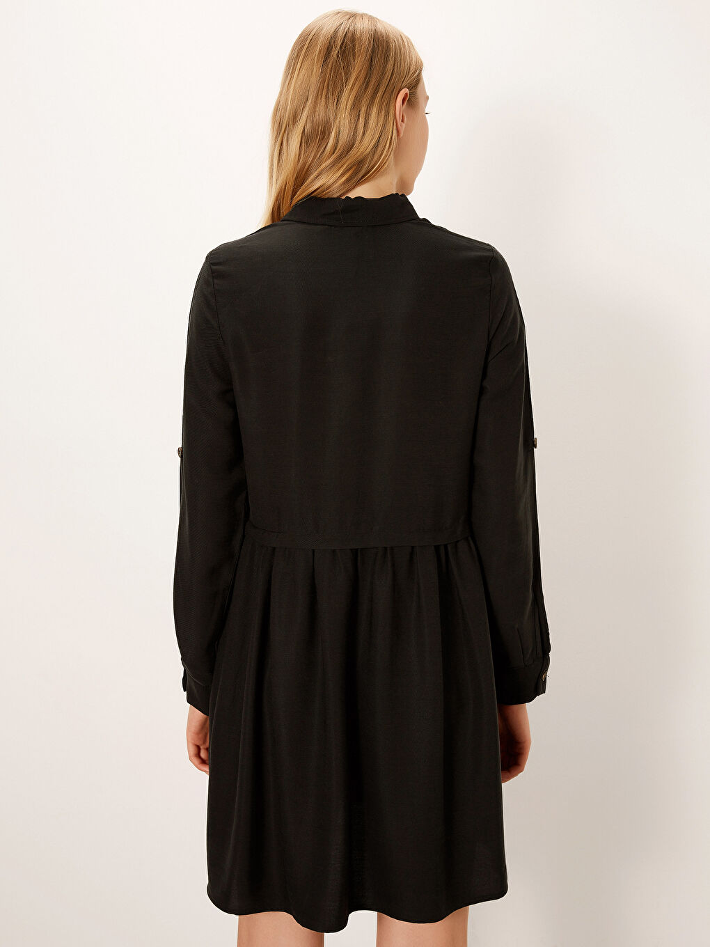 Shirt Collar Long Sleeve Women's Dress-2