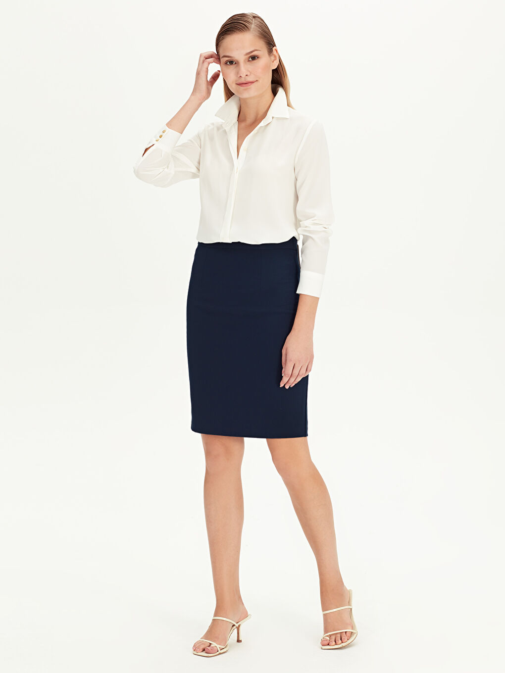 Frau DUNKELBLAU Rock